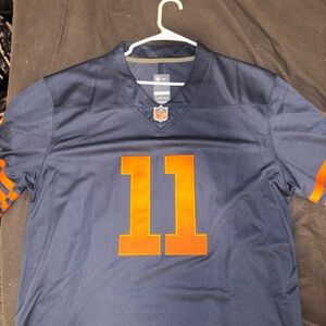 Nike Navy and Orange Men's Jersey